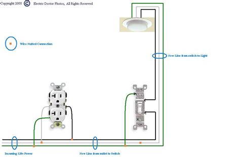 power to junction box then switch then lights|power to light switch diagram.